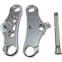 Elite 49 Triple Tree — 49.00 mm fork tube, 3° rake, Chrome