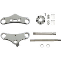 49 mm Wide Glide Triple Tree Conversion Kit — 5° rake, Chrome