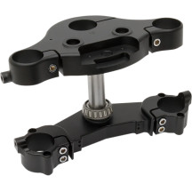 7 & 7 Raked Triple Tree — fits 21", 23" wheels, Black, Kit