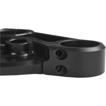 49 mm Triple Clamps — Black, Upper