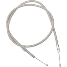 High-Efficiency Braided Stainless Steel Clutch Cable — 142 cm (56"), 14 cm (5-1/2"), Chrome