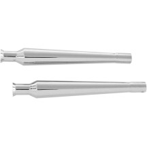 Bell Tip Muffler — 1-3/4" inlet, 20" length, Chrome