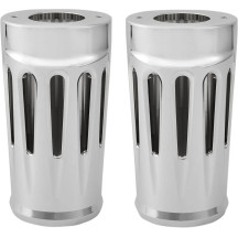 Aluminum Fork Boot Covers — standard and +2", chrome