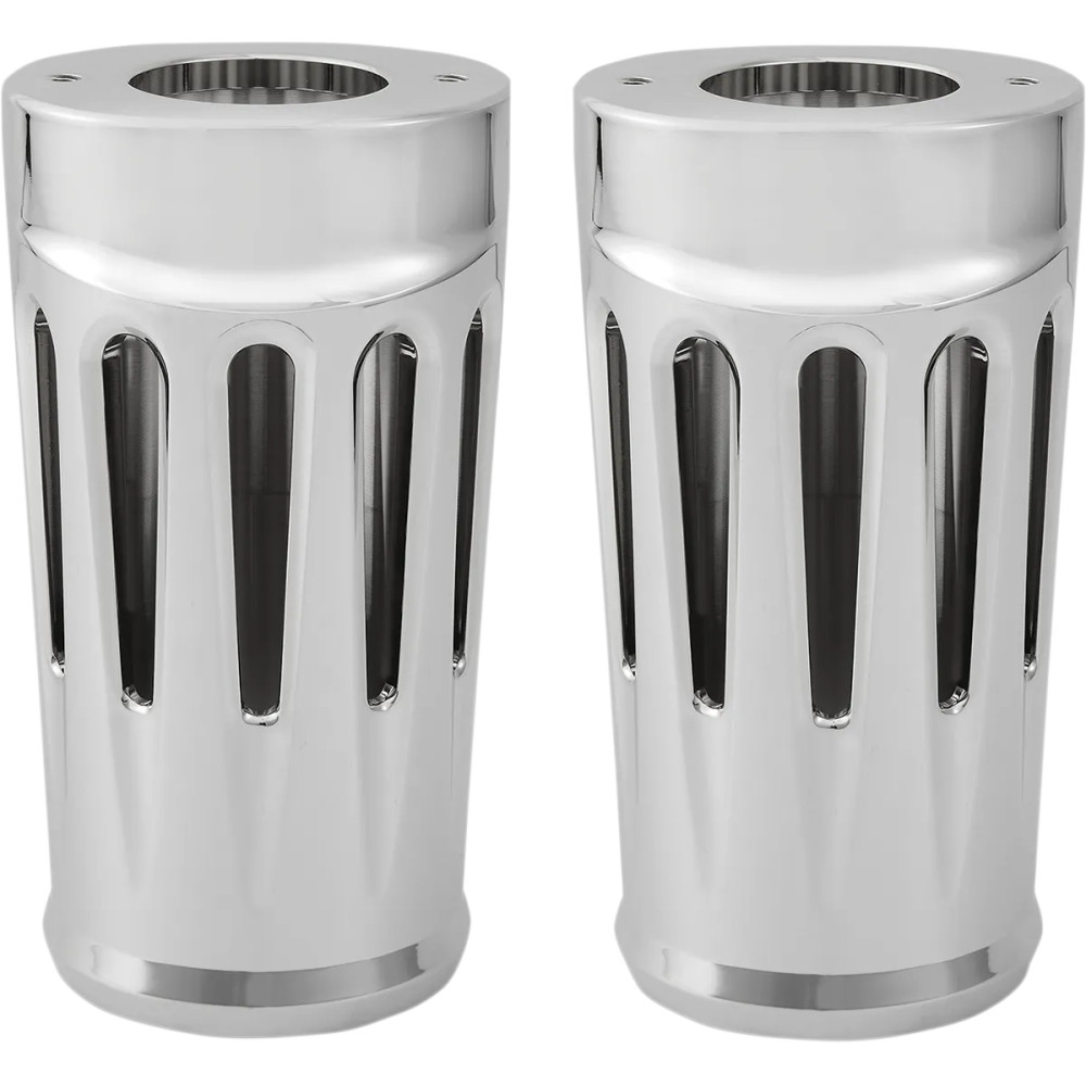 Aluminum Fork Boot Covers — standard and +2", chrome