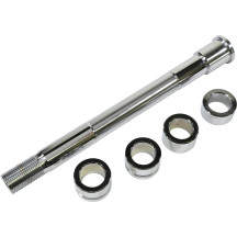 Front Axle Kit — 25.4 mm (1"), 28.89 cm (11.374"), Chrome, Silver