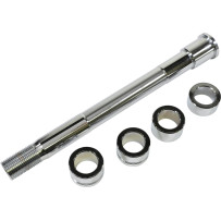 Front Axle Kit — 25.4 mm (1"), 28.89 cm (11.374"), Chrome, Silver