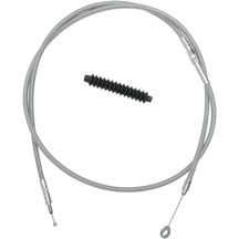 High-Efficiency Braided Stainless Steel Clutch Cable — Housing length 203 cm (80"), Travel 79 mm (3-1/8"), Adjuster 64.5 cm (2