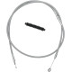 Cable de embrague trenzado de acero inoxidable de alta eficiencia — carcasa 203 cm, recorrido 79 mm, ajustador 64,5 cm, Cromo