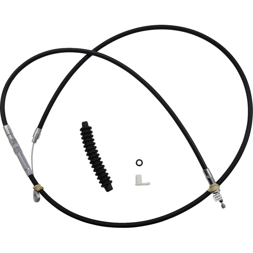 High-Efficiency Black Vinyl Clutch Cable — 55-1/4" housing, 20-3/4" adjuster, 2-13/16" travel