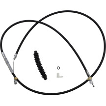 High-Efficiency Black Vinyl Clutch Cable — 160 cm housing, 71 mm travel, adjuster 52.5 cm