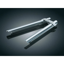 Down Tube Covers — Chrome, front