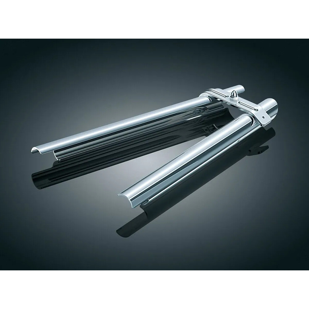 Down Tube Covers — Chrome, front