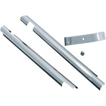 Down Tube Covers — Chrome, front