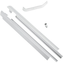 Down Tube Covers — Chrome, front mount