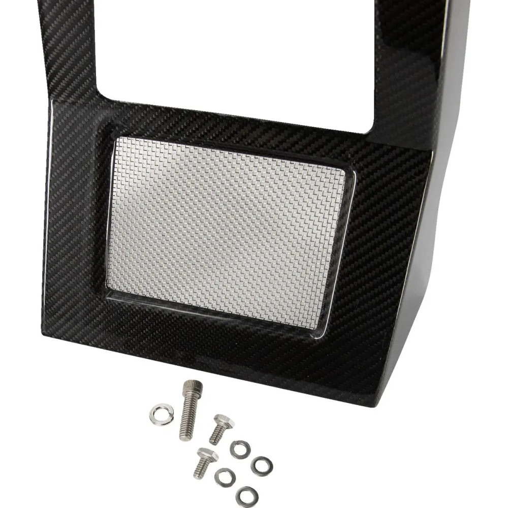 Assault Armor Carbon Fiber Chin Spoiler — Front, Air Cooled, Black