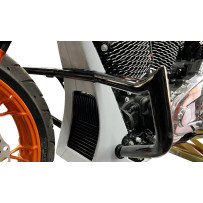Spoiler inferior de dos piezas — sin pintar, compatible con protectores de motor Mini Monkey