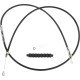 Cable de embrague de vinilo negro de alta eficiencia — 76" de carcasa, ajustador 25-1/2", recorrido 3-1/2"