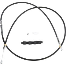 High-Efficiency Black Vinyl Clutch Cable — 198 cm housing, 89 mm travel, 65 cm adjuster