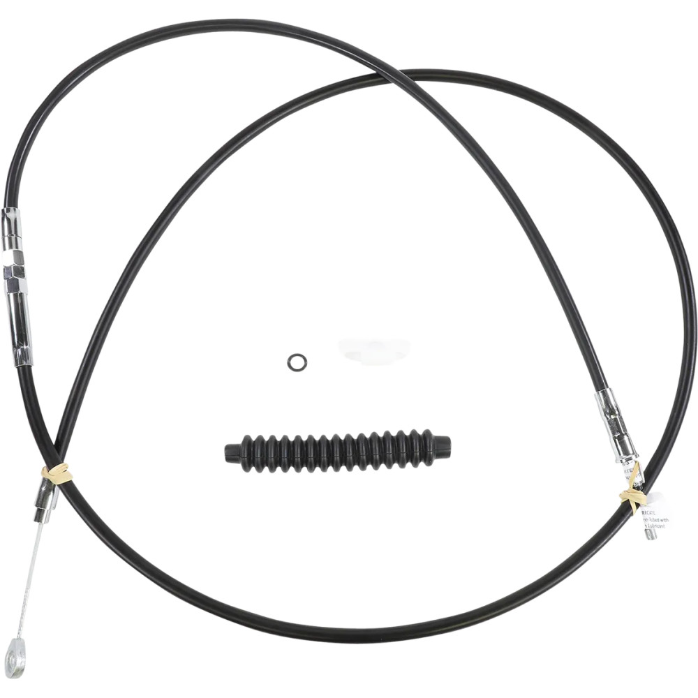 High-Efficiency Black Vinyl Clutch Cable — 198 cm housing, 89 mm travel, 65 cm adjuster