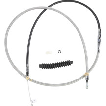 High-Efficiency Braided Stainless Steel Clutch Cable — Housing 188 cm (74"), Travel 89 mm (3-1/2")