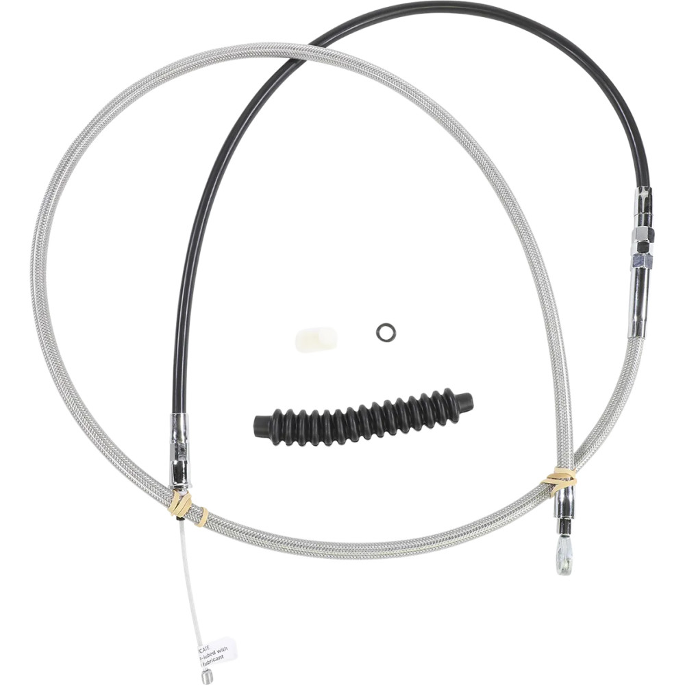 High-Efficiency Braided Stainless Steel Clutch Cable — Housing 188 cm (74"), Travel 89 mm (3-1/2")