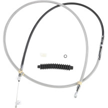 High-Efficiency Braided Stainless Steel Clutch Cable — Housing length 193 cm (76") , Travel 89 mm (3-1/2")