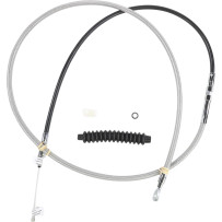 High-Efficiency Braided Stainless Steel Clutch Cable — Housing length 193 cm (76") , Travel 89 mm (3-1/2")