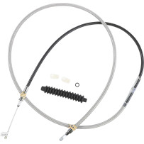 High-Efficiency Braided Stainless Steel Clutch Cable — 78" housing, 3-1/2" travel, 25-1/2" adjuster