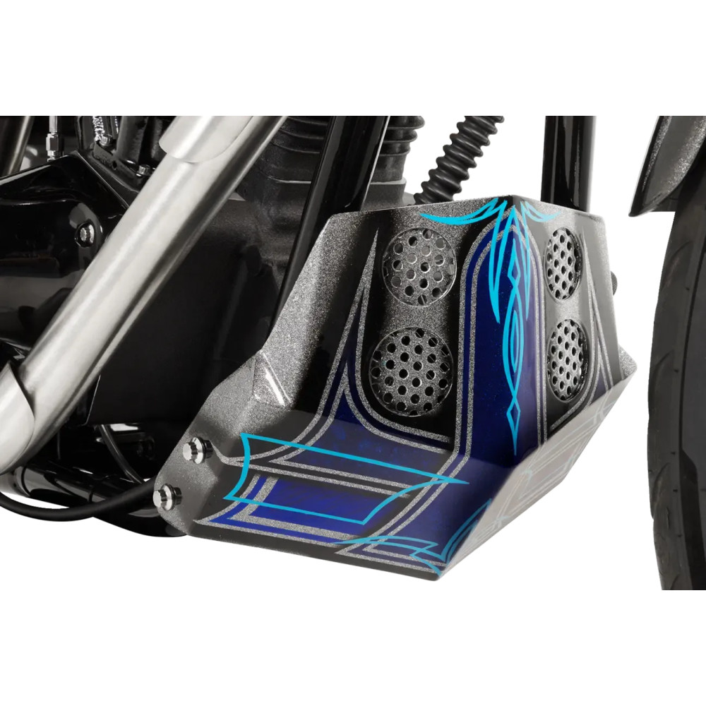 Skid Plate — Brushed silver aluminum, SM-FXSP-R