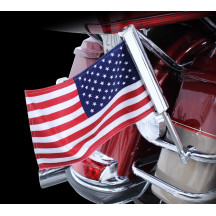 Soporte para mástil LED — 3/4" redondo, montaje trasero, cromo