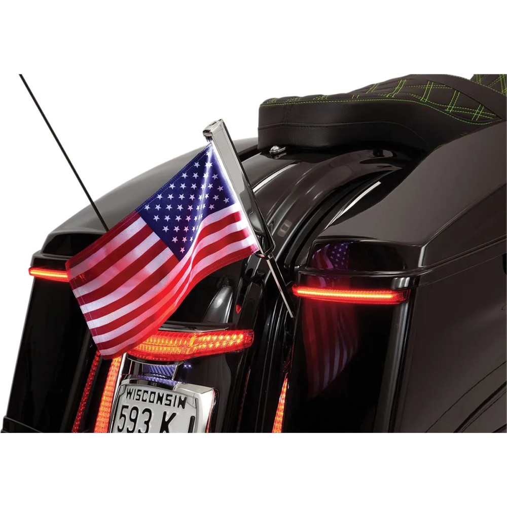 Kit de montaje para asta de bandera — Cromado, Trasero