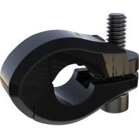 Soporte para mástil LED — 1/2" redondo, montaje trasero, negro