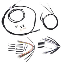 Kit completo de cables/líneas de vinilo negro para Ape Hangers — 16" de altura, Ape Hanger, frenos sin ABS