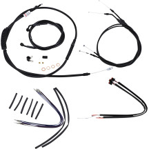 Kit completo de cables/lineas de vinilo negro para Ape Hangers — 16" altura del manillar, Negro