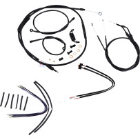 Kit completo de cables y latiguillos de vinilo negro para Ape Hangers — altura de manillar 12", Ape Hanger, Negro