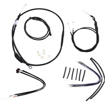 Jail Bar Cable Kit — Fits 12" handlebar, Black