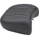 Wide Deluxe Touring Passenger Seat — Black, orange stitching