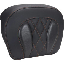Chopped Tour-Pak® Sissy Bar Pad — Black, orange stitching