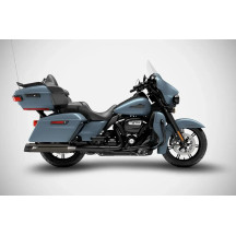 4.5 Inches Slash-Cut Slip-Ons Muffler for HD-TOURING E5 — Black/Chrome