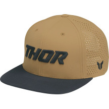 Corp Hat — One Size, Snapback, Black, Caramel
