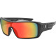 Paragon Gafas de sol — Montura grande, 136 mm de ancho, puente 13 mm, negro mate