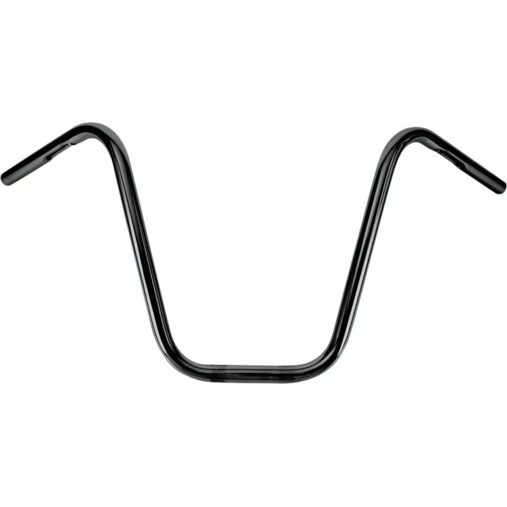 Manillar Narrow Bottom Ape Hanger de 1" — subida 14", abrazadera 1", ancho 33", negro brillo