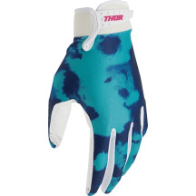 Guantes Juveniles LAUNCHMODE Bleach — Talla M, Aqua/Blanco