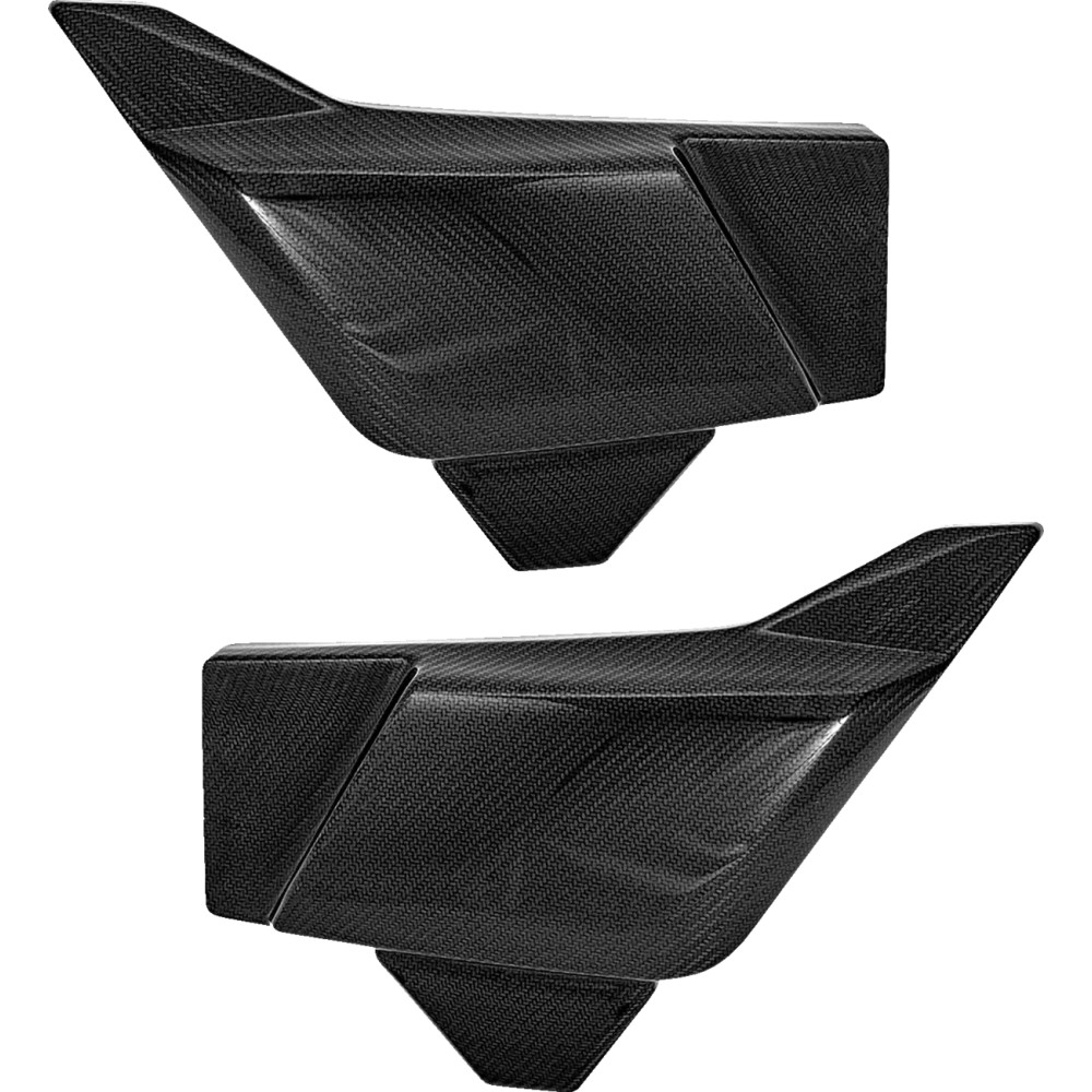 Side Cover — Carbon fiber, Gloss Black, Pair