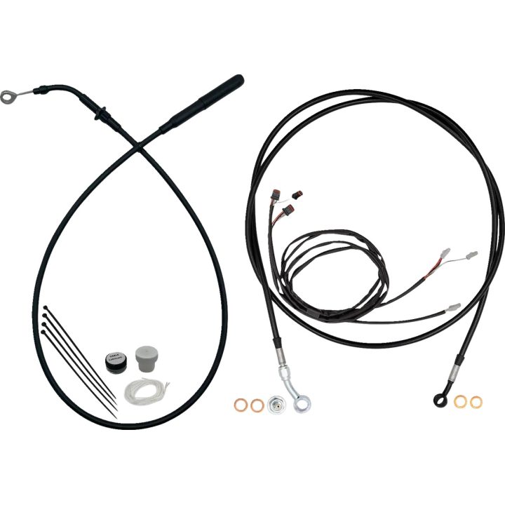 Kit de instalación EZ — Altura de manillar 28 cm–30,5 cm, Ape hanger, Negro