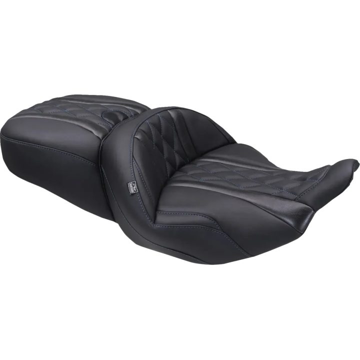 Deluxe Touring Seat — 47 cm driver width, 34.5 cm rear width, Black