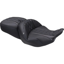 Asiento Deluxe Touring — 47 cm delantero, 34,5 cm trasero, Negro