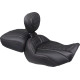 Deluxe Touring Solo Seat — 39.5 cm (15-1/2") driver width, Black, Red