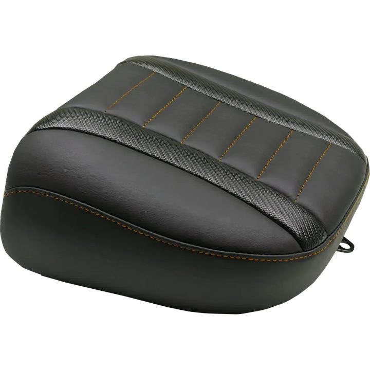 Deluxe Touring Passenger Seat — Black, Orange