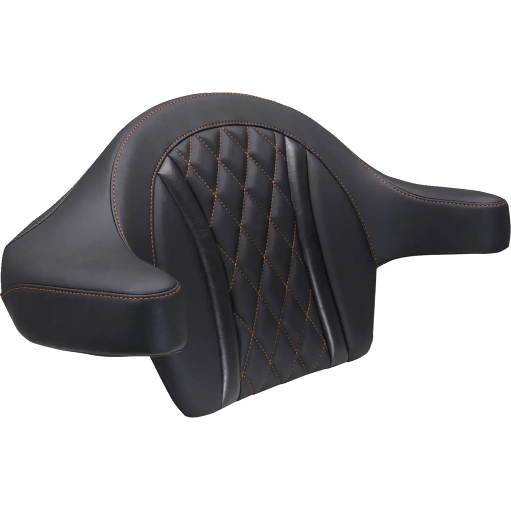 Extended Arm Wrap-Around Backrest — Black, Orange
